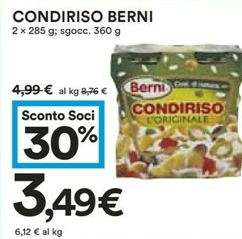 Coop Berni Conserve offerta