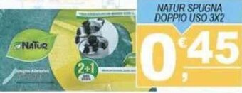 Natur Spugna doppio uso 3x2