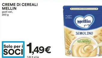 Coop Mellin Alimentazione neonato offerta