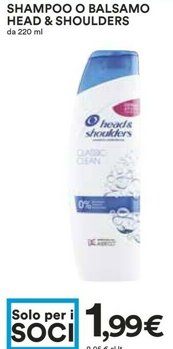 Coop Head & Shoulders Shampoo offerta