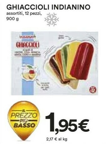Coop Indianino Ghiaccioli offerta