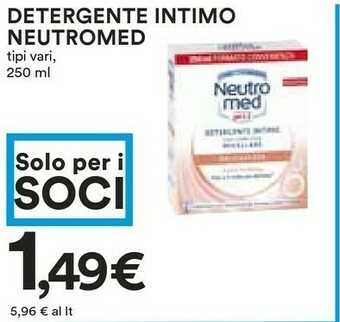 Coop Neutro Med Detergente intimo offerta