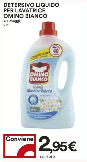 Coop Omino Bianco Detersivo lavatrice offerta