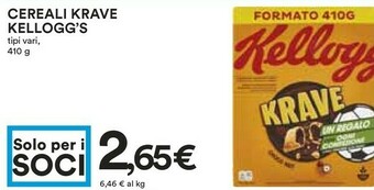 Coop Kelloggs Cereali offerta
