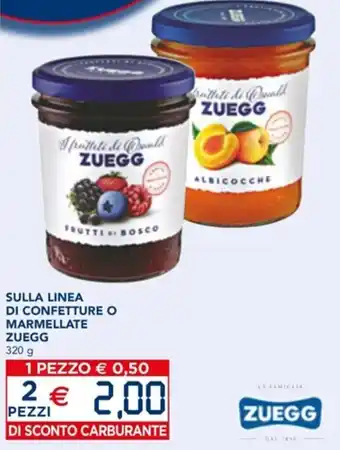 Esselunga Zuegg Sulla Linea di confetture o marmellate 320 g offerta