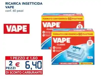 Esselunga Vape Ricarica Insetticida 60 pezzi offerta