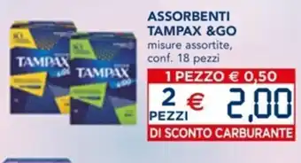 Esselunga Tampax & Go Assorbenti 18 pezzi offerta