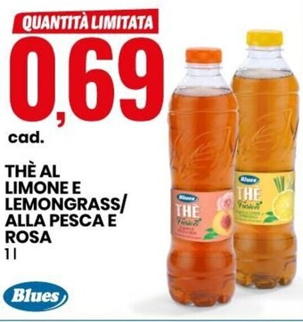 Eurospin Blues Thè Al Limone e lemongrass/alla pesca e rosa 1 l offerta
