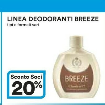 Coop Breeze Linea Deodoranti Tipi E Formati Vari offerta