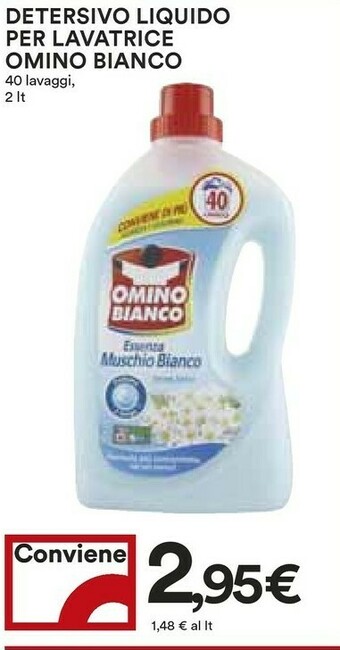 Coop Omino Bianco Detersivo lavatrice offerta