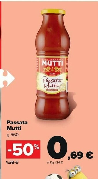 Carrefour Mutti Passata di pomodoro offerta