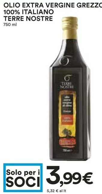 Coop Terre nostre Olio extravergine di oliva offerta