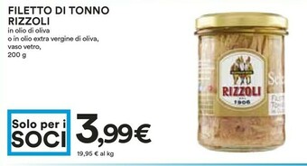 Coop Rizzoli Tonno offerta