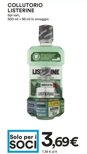 Coop Listerine Colluttorio offerta