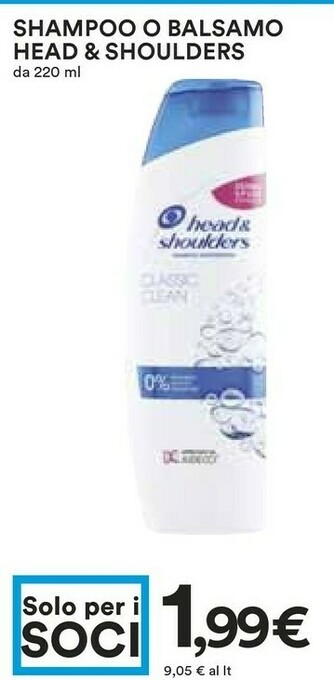 Coop Head & Shoulders Shampoo offerta