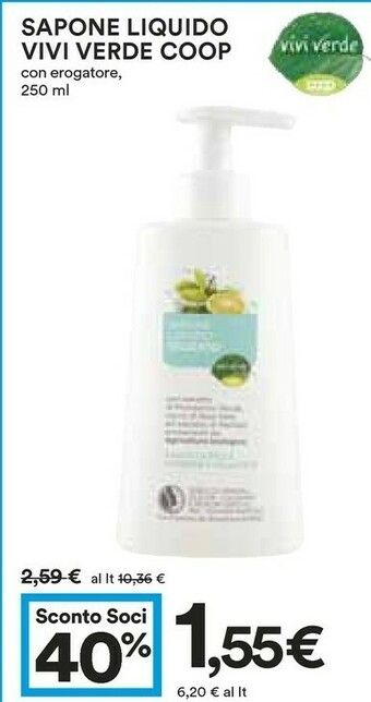 Coop Vivi verde coop Sapone liquido offerta