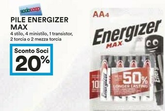 Coop Energizer Pile offerta