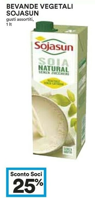 Coop Sojasun Latte di soia offerta