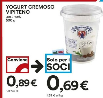 Coop Vipiteno Yogurt offerta
