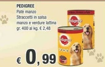 Crai Pedigree Cibo per cani offerta