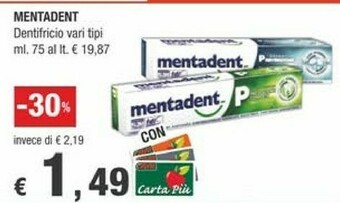 Crai Mentadent Dentifricio offerta