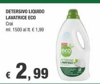 Crai Detersivo lavatrice offerta