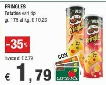 Crai Pringles Patatine fritte offerta