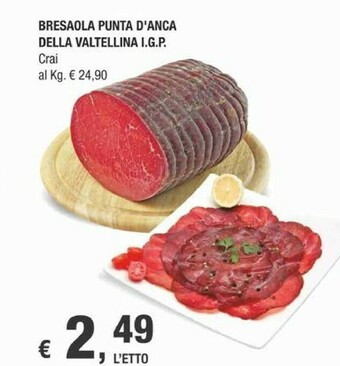 Crai Valtellina Bresaola offerta