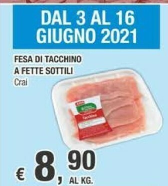 Crai Tacchino offerta