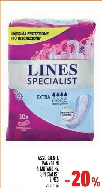 Conad lines Assorbenti/pannolinì a mutandina specialist offerta