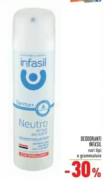Conad Infasil Deodoranti Neutro Attivo Delicato offerta