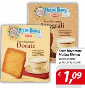 Mulino Bianco Fette biscottate dorate-integrali gr. 315