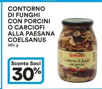 Ipercoop Coelsanus Contorno Di Funghi Con Porcini O Carciofi Alla Paesana 980 G offerta