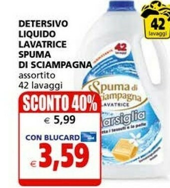 Il Gigante Spuma di Sciampagna Detersivo lavatrice offerta