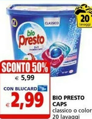 Il Gigante Presto Detersivo lavatrice offerta