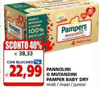 Il Gigante Pampers Baby Dry offerta