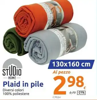 Action Studio Home Plaid in pile 130x160 cm offerta