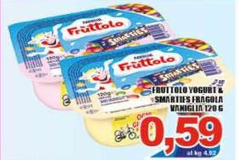 Fruttolo Yogurt & Smarties Fragola Vaniglia 120 g