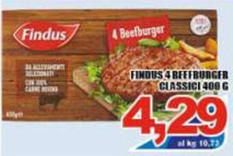 Findus 4 Beefburger Classici 400 g
