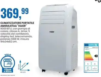 Eurospin Climatizzatore Portatile AM09AA1TAA ''Haier" offerta