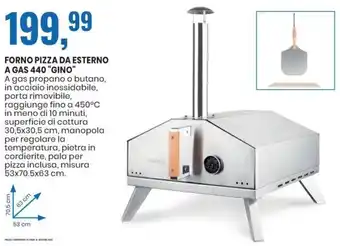 Eurospin Forno Pizza da Esterno A Gas 440 "Gino" offerta