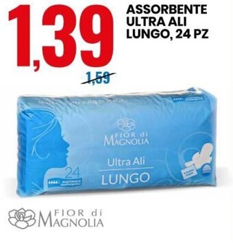 Eurospin Fior di Magnolia Assorbente Ultra ali Lungo 24 pz offerta
