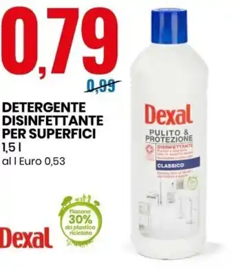 Eurospin Dexal Detergente Disinfettante Per Superfici 1,5 L offerta