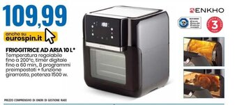 Eurospin Friggitrice ad Aria 10 L offerta