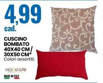 Eurospin Cuscino Bombato 40x40 cm/30x50 cm offerta
