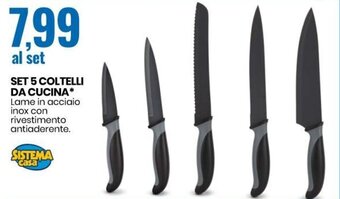 Eurospin Set 5 Coltelli da Cucina offerta