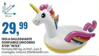 Eurospin Intex Isola Galleggiante Gonfiabile Unicorno 57291 offerta