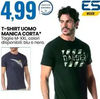 Eurospin T-Shirt Uomo Manica Corta m-xxl offerta