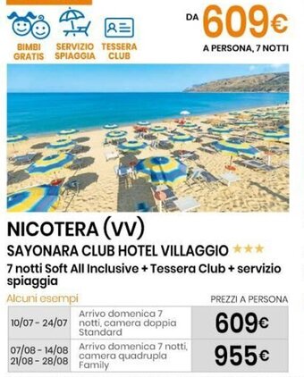 Nicotera (VV) Sayonara Club Hotel Villaggio