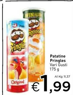 Crai Pringles Patatine fritte offerta